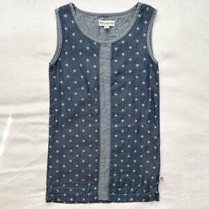 Appaman Girls Super Soft Sydney Shift Tank Dress Stars Blue Depths Toddler 4T